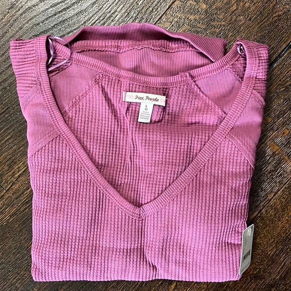 Free People Santa Clara Thermal in Mulberry - Picture 3 of 7